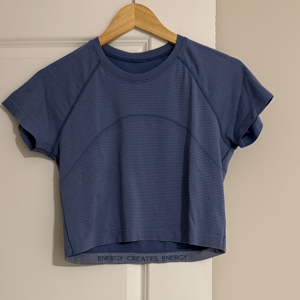 Lululemon swiftly tech cropped short sleep top size 10